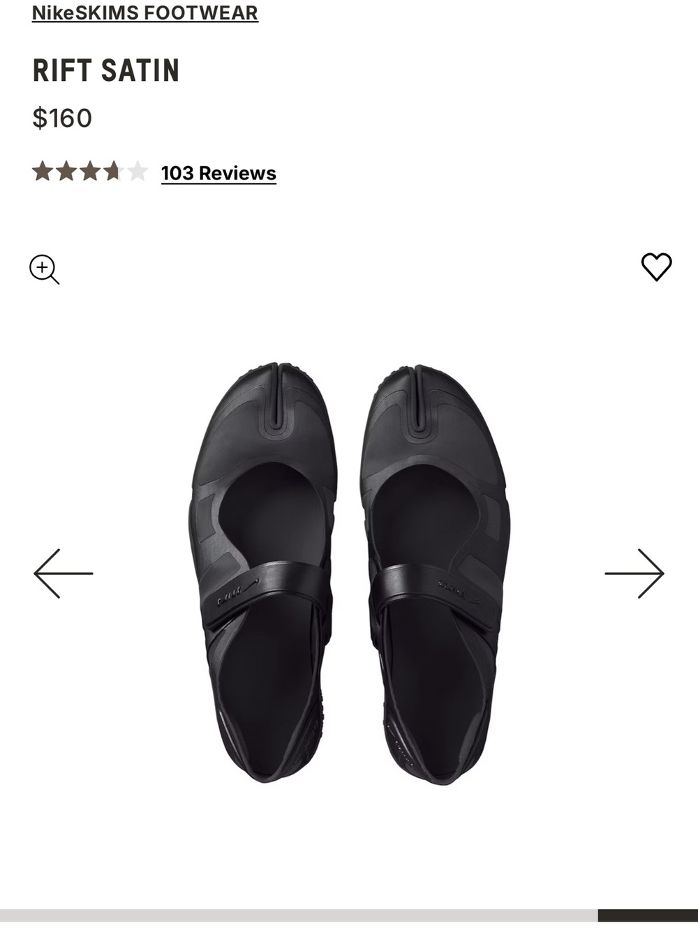 Nike Rift Satin Mary Jane Sneakers in Black
